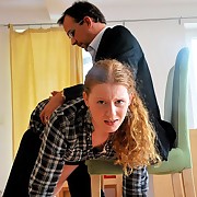 Cute little redhead is taken OTK be expeditious for a sound punishment