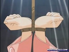 Tied up hentai wetpussy gets punishment