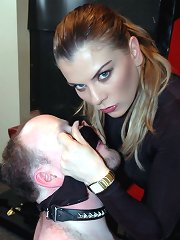 Blindfolded naked slaveboy