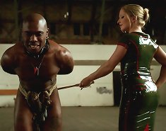Smoking hot blonde drill sergeant puts marine thorough femdom bootcamp with CBT, electrified ass fucking and tease and denial!